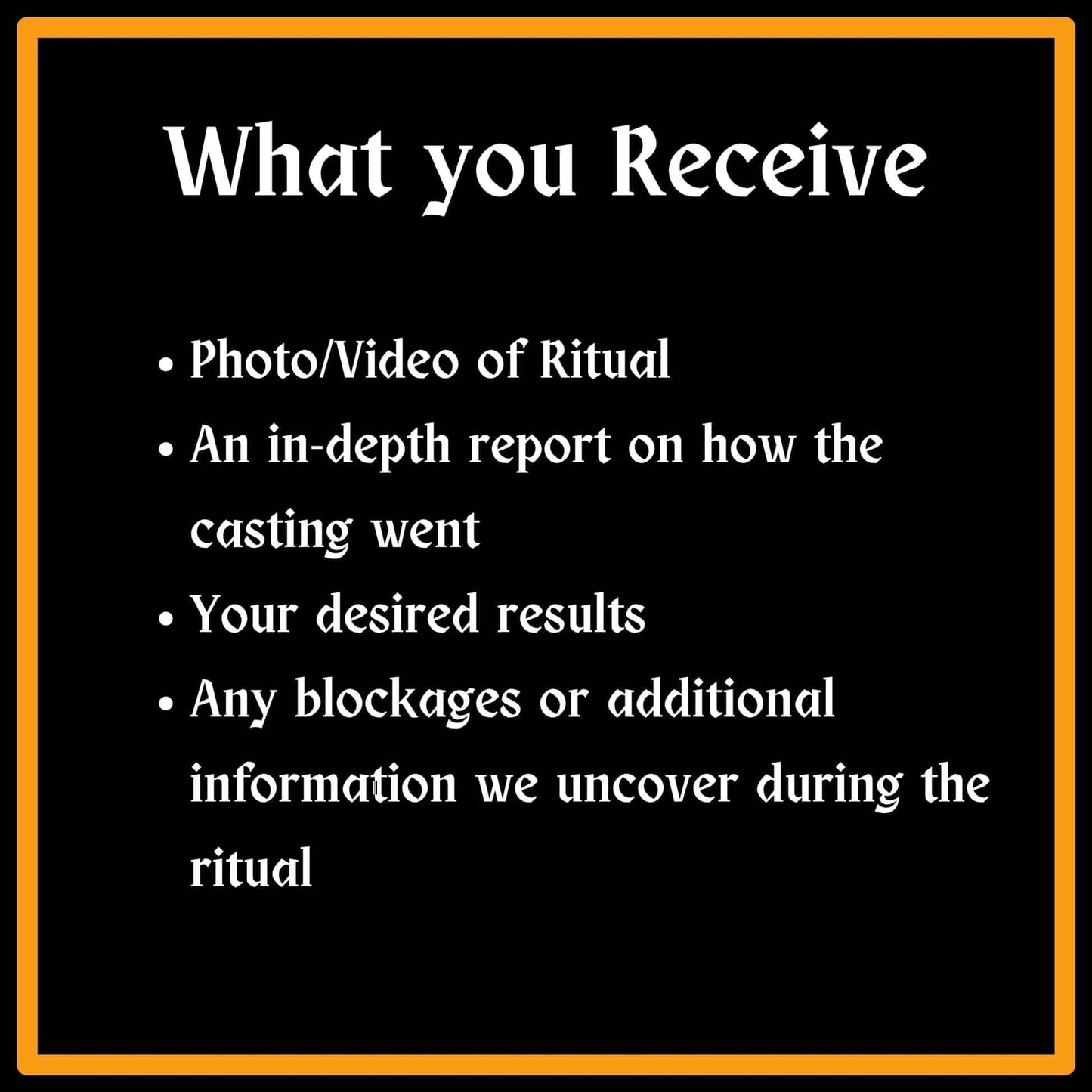 what you receive
