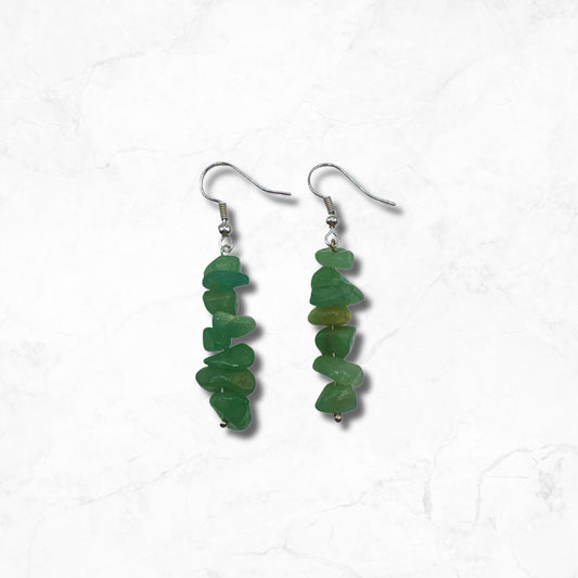 Green Aventurine Healing Crystal Earrings