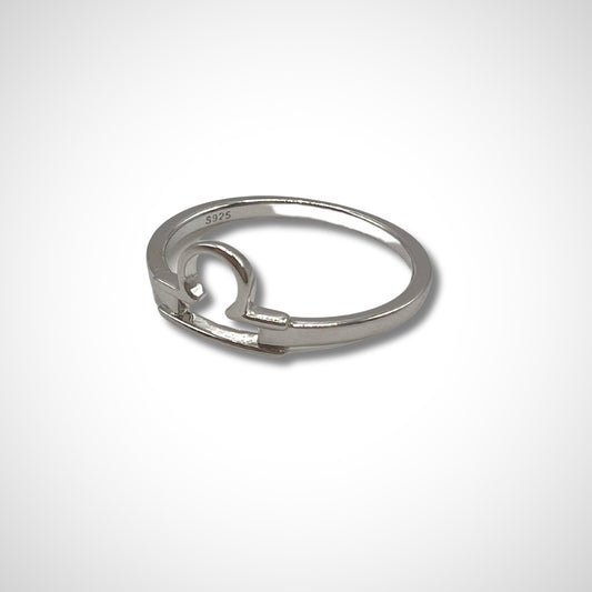 Libra Astrology Silver Ring