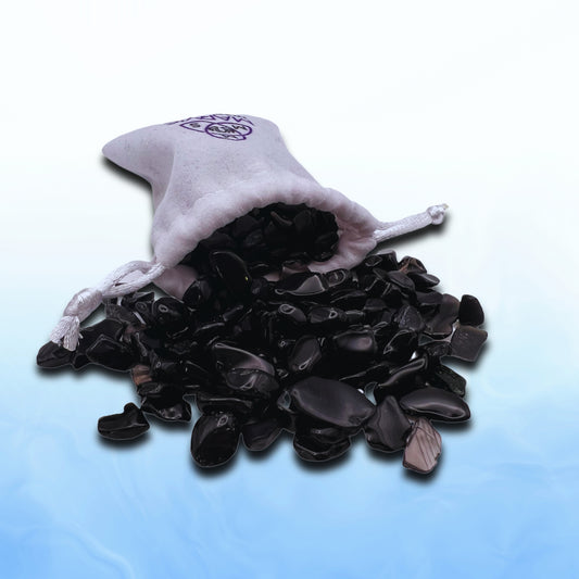 Black Obsidian Crystal Bag