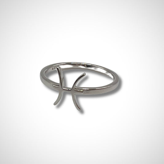 Pisces Astrology Silver Ring