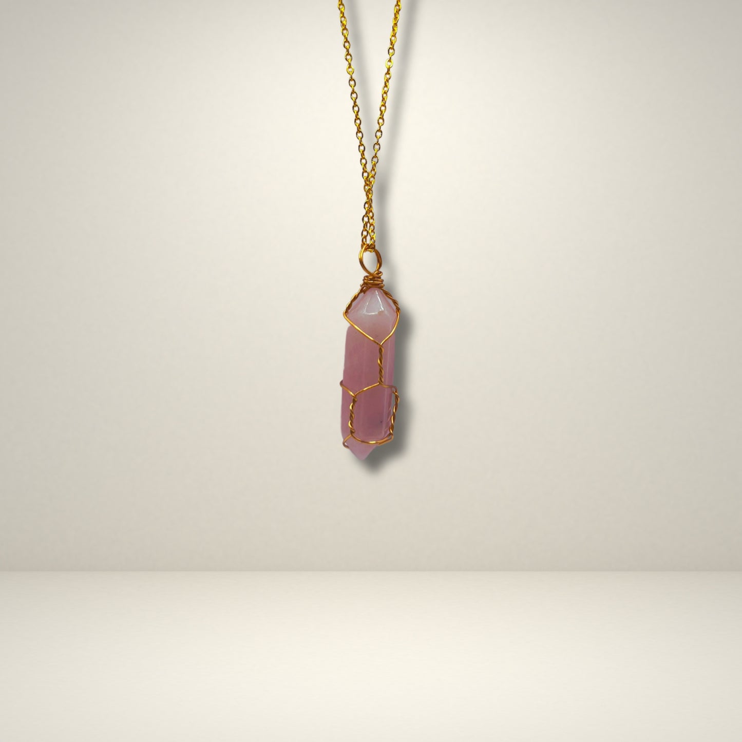 Rose Quartz - Healing Crystal Necklace