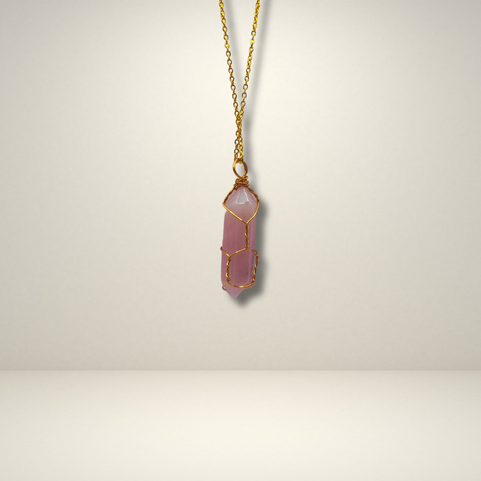 Rose Quartz - Healing Crystal Necklace