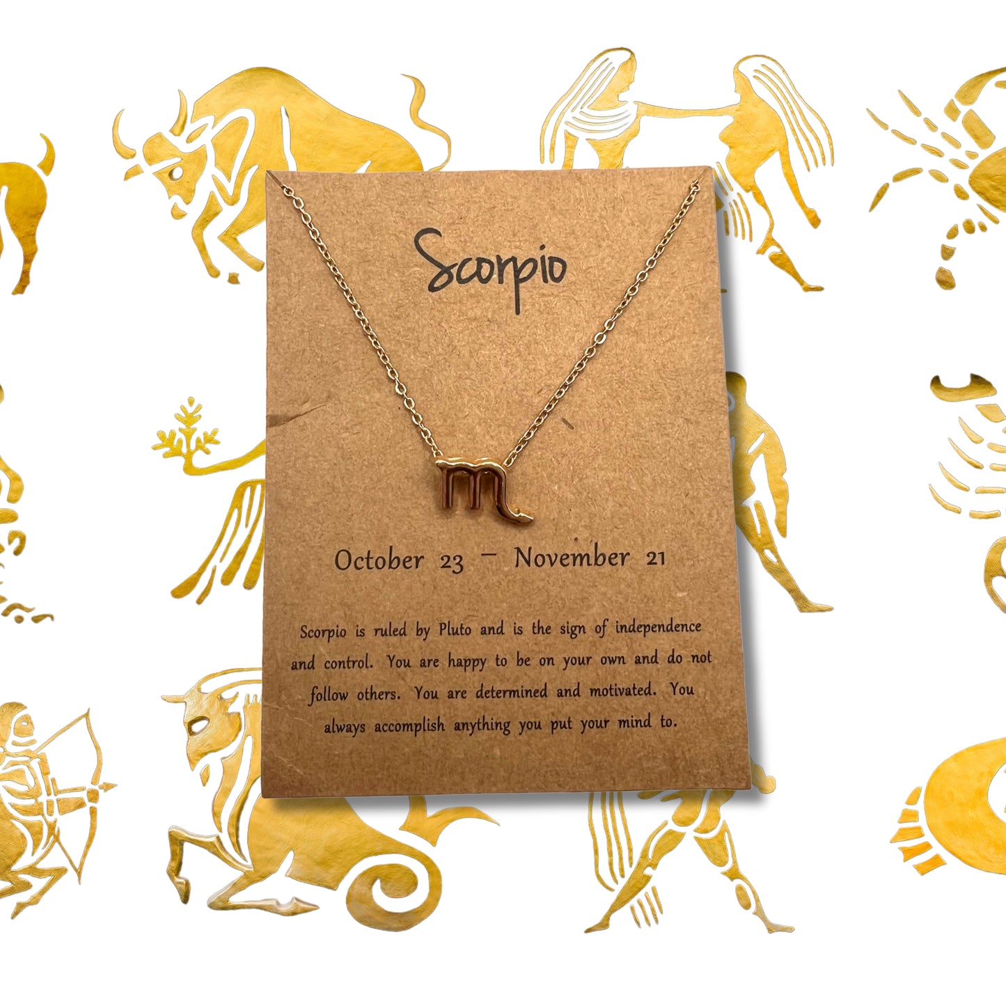 Scorpio Astrology Gold Necklace