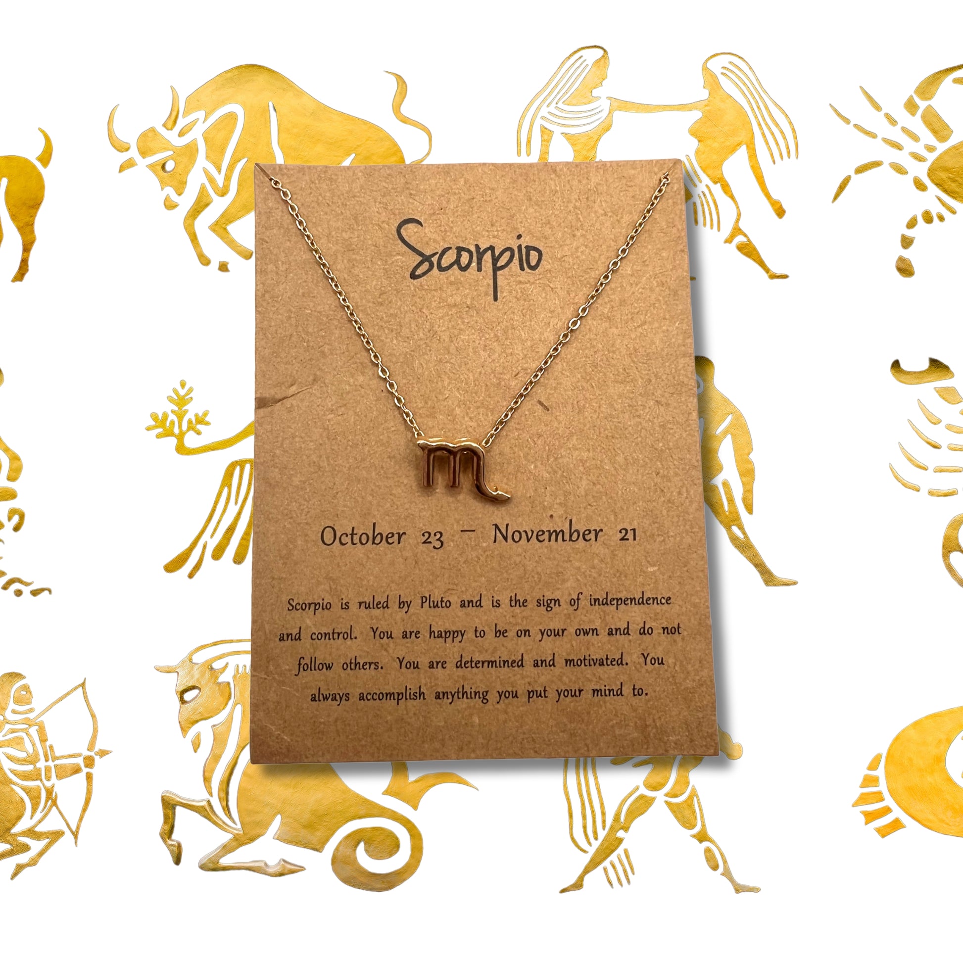 Scorpio Astrology Gold Necklace