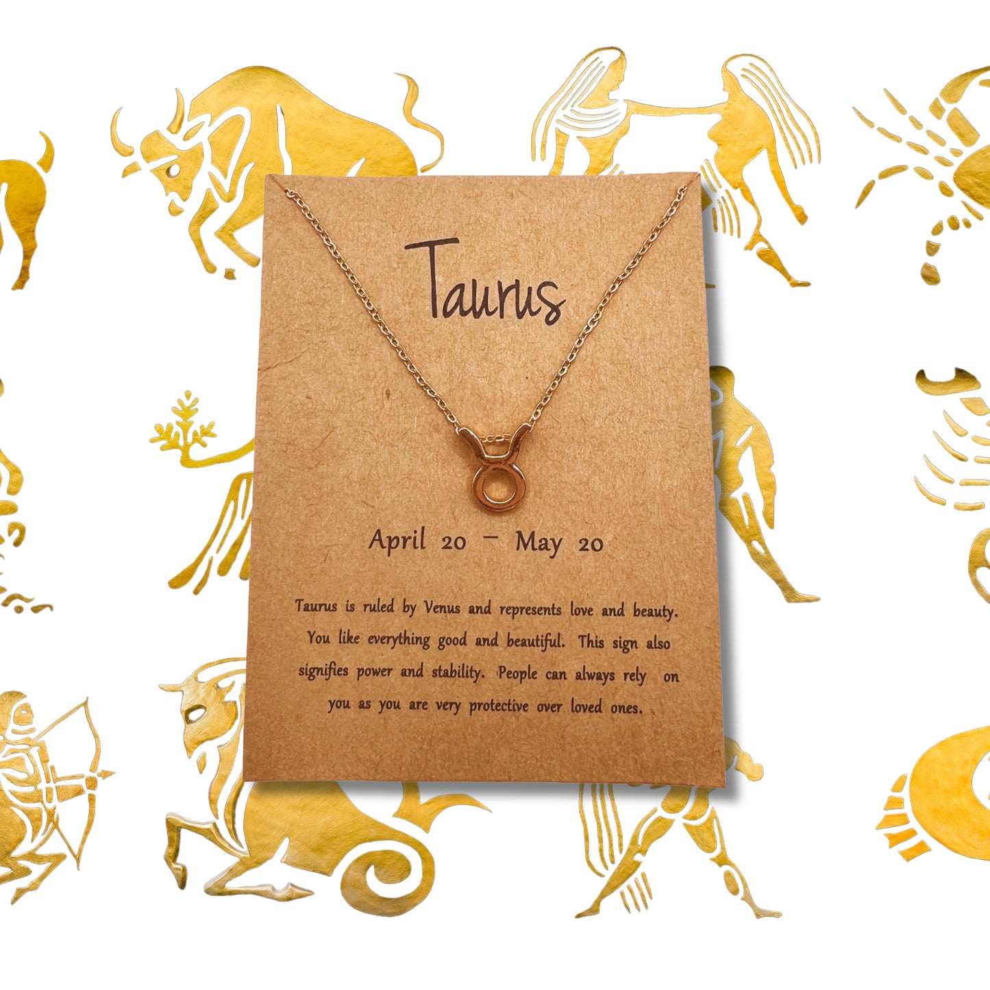 Astrology Gold Necklace - Taurus