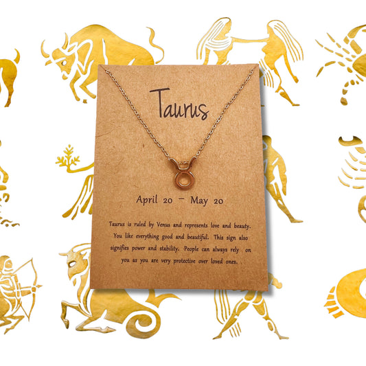 Taurus Astrology Gold Necklace
