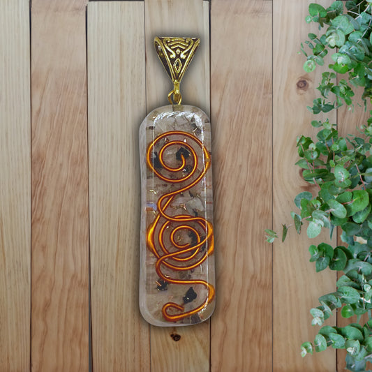 Orgone Healing Necklace Tourmaline Quartz with Copper Quartz