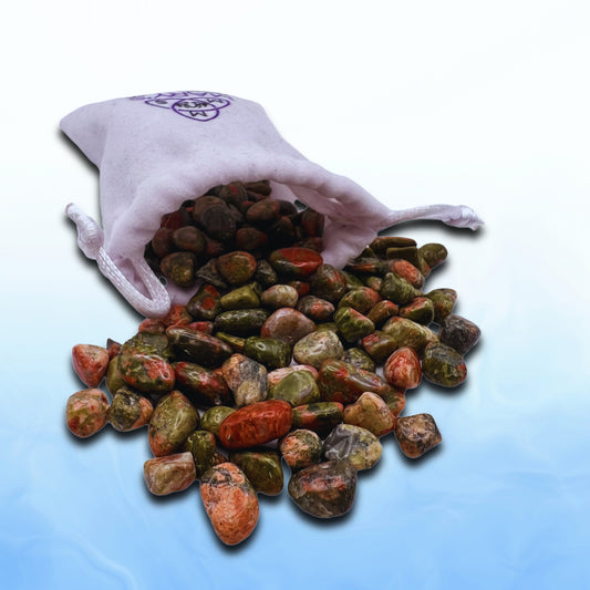 Unakite Jasper Crystal Bag