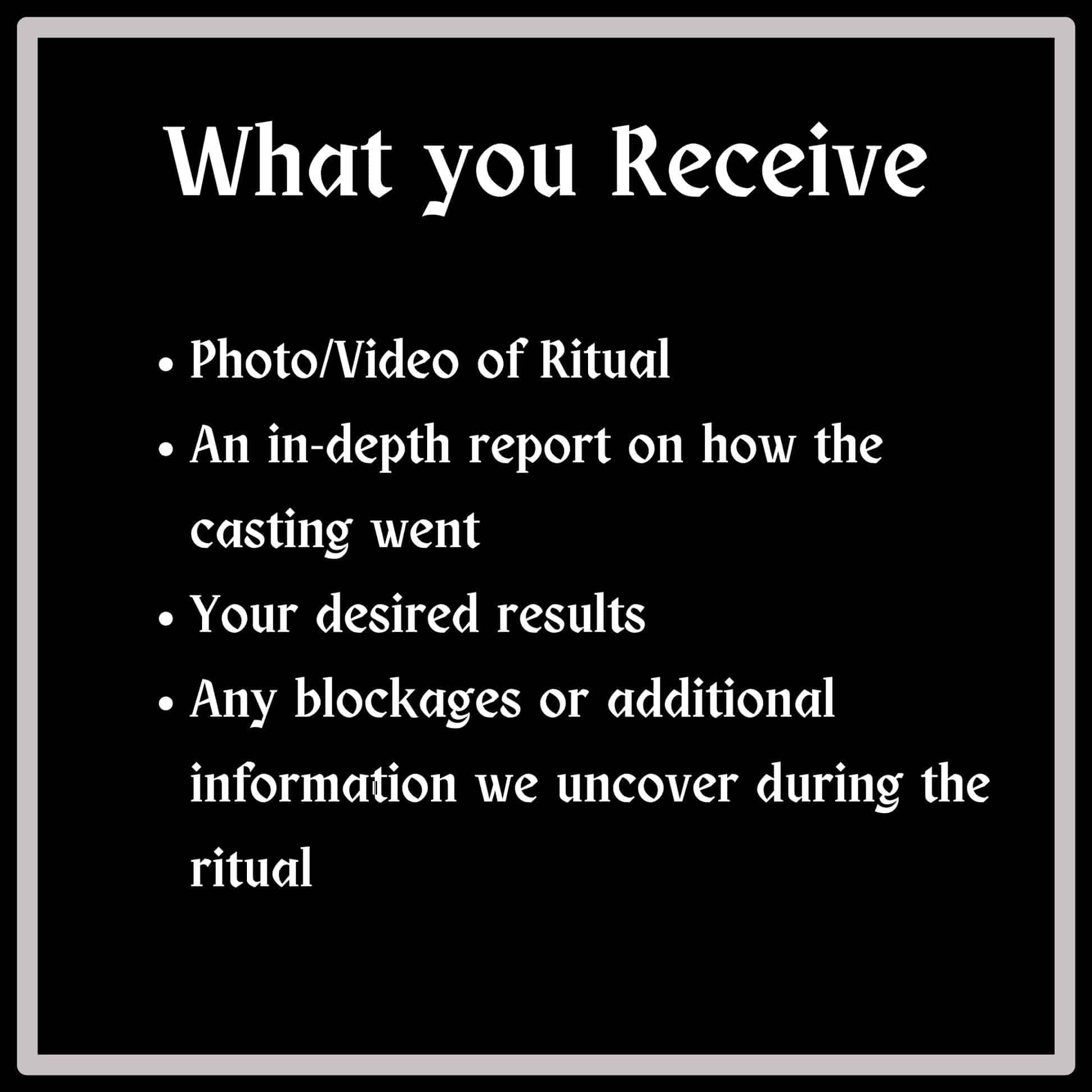 what you receive
