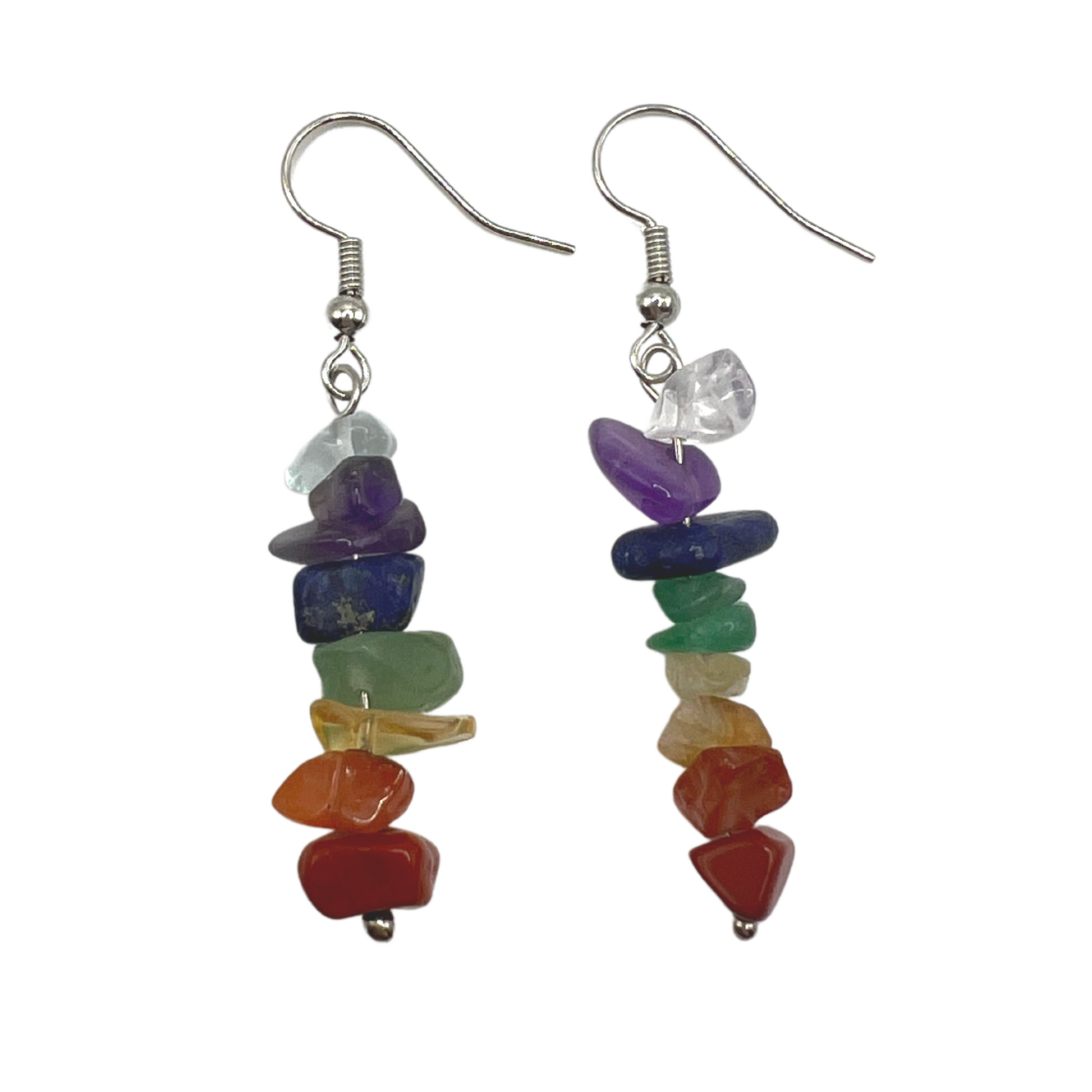 Seven Chakra Healing Crystal Earrings