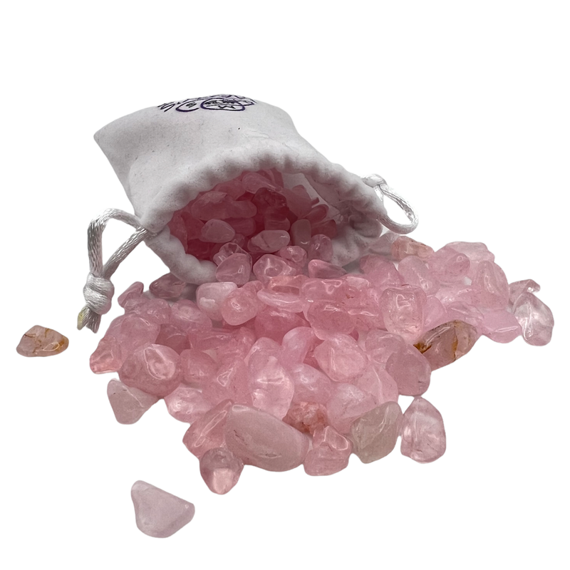 Rose Quartz Crystal Bag