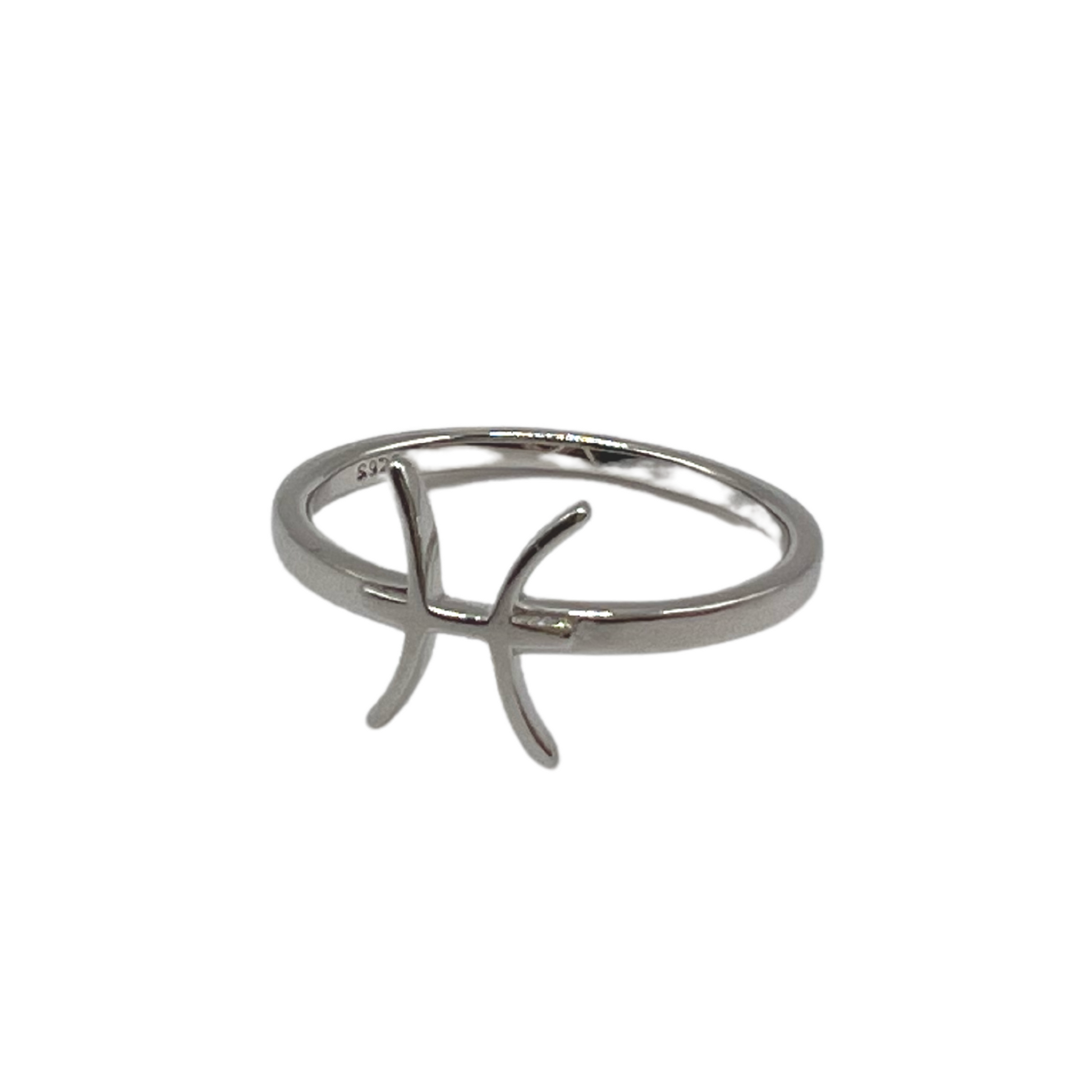 Pisces Astrology Silver Ring