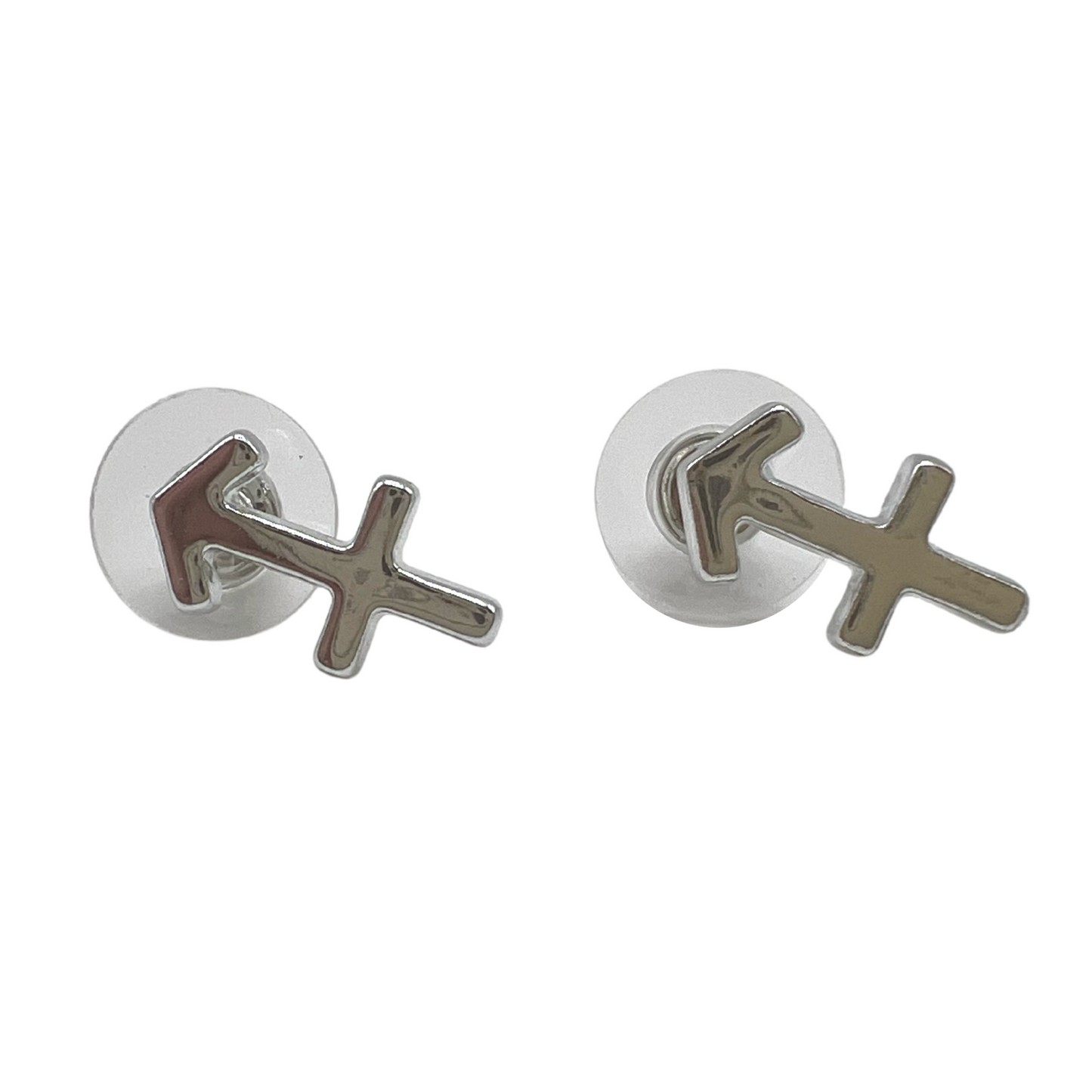 Sagittarius Silver Earrings