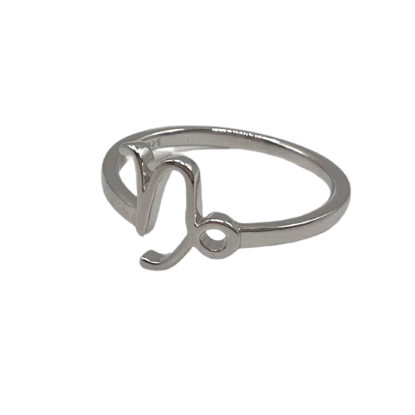 Capricorn Astrology Silver Ring