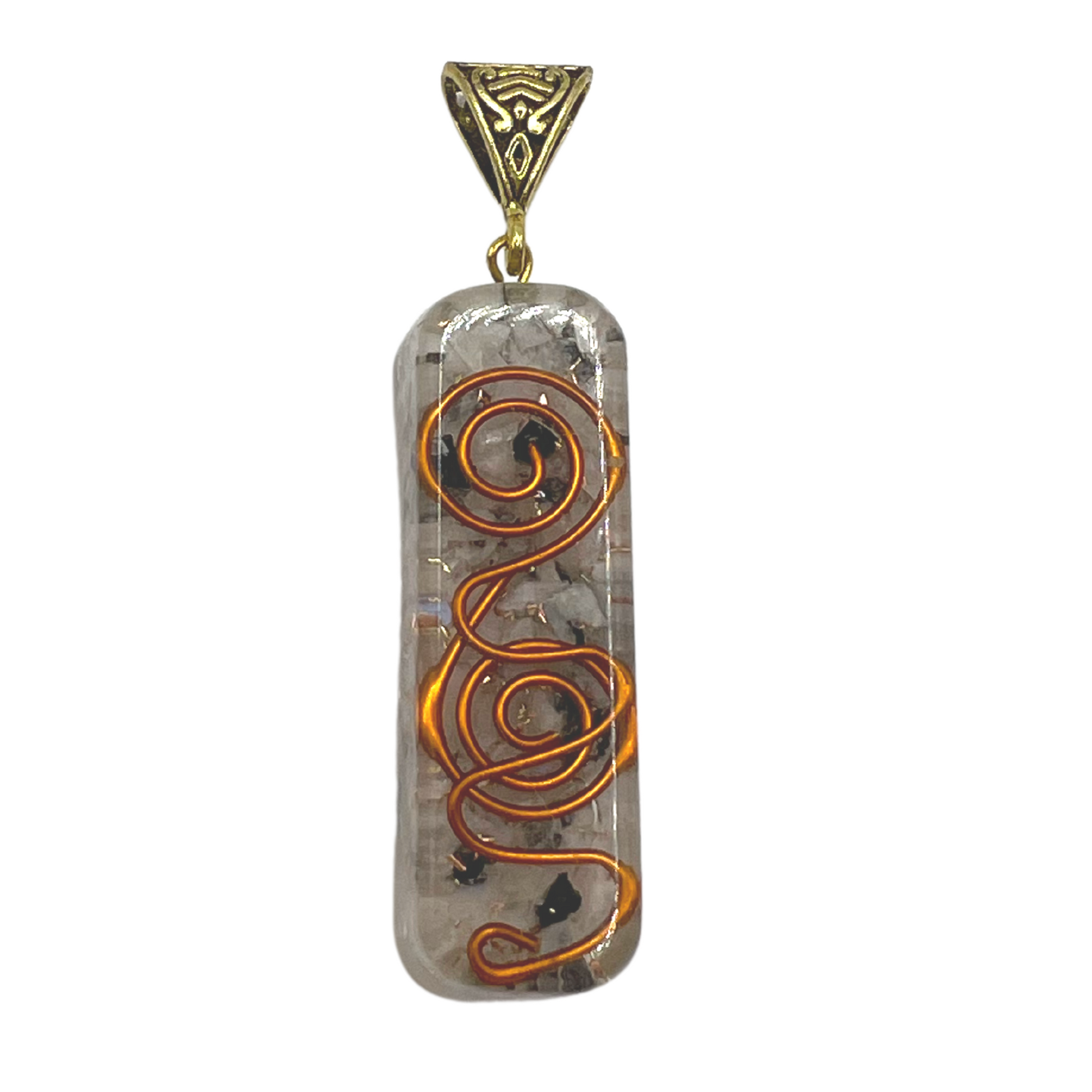 Orgone Healing Necklace Tourmaline Quartz with Copper Quartz