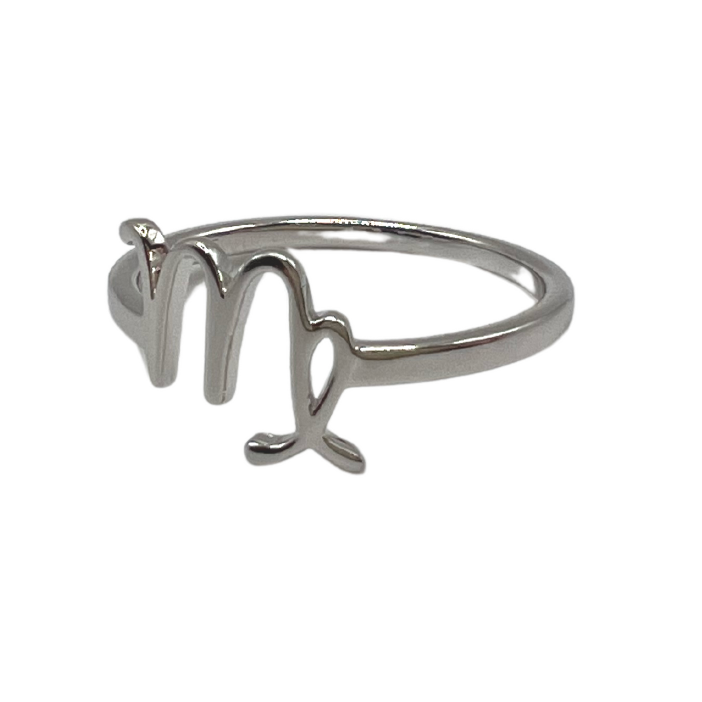 Virgo Astrology Silver Ring