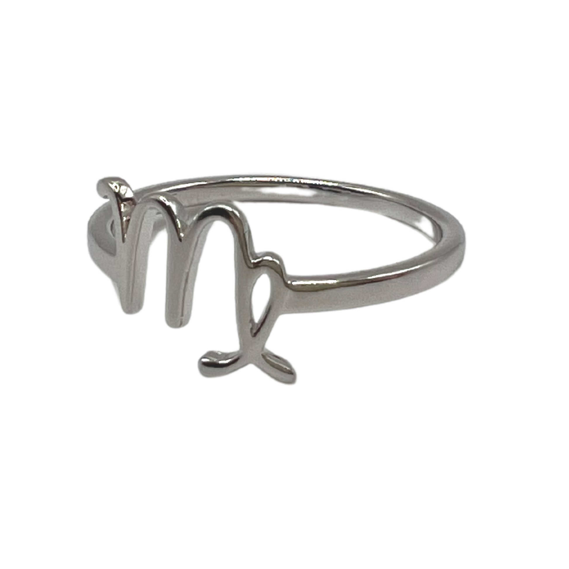 Virgo Astrology Silver Ring