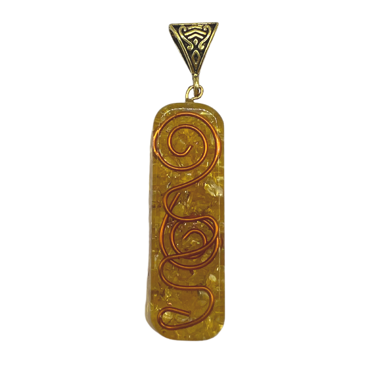 Orgone Healing Necklace Citrine with Copper Quartz