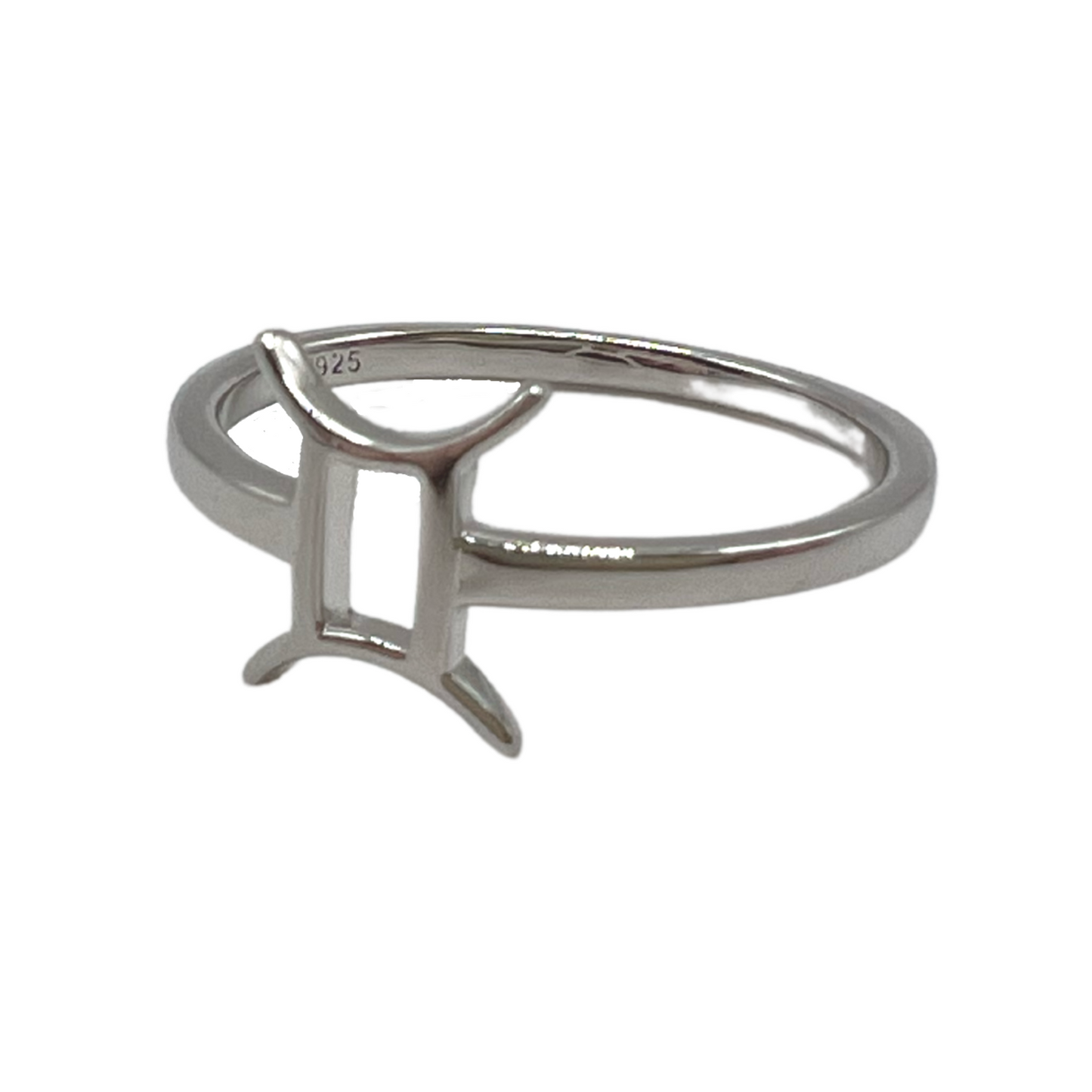 Gemini Astrology Silver Ring