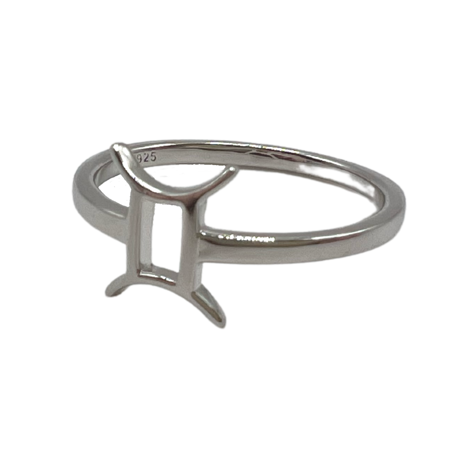 Gemini Astrology Silver Ring