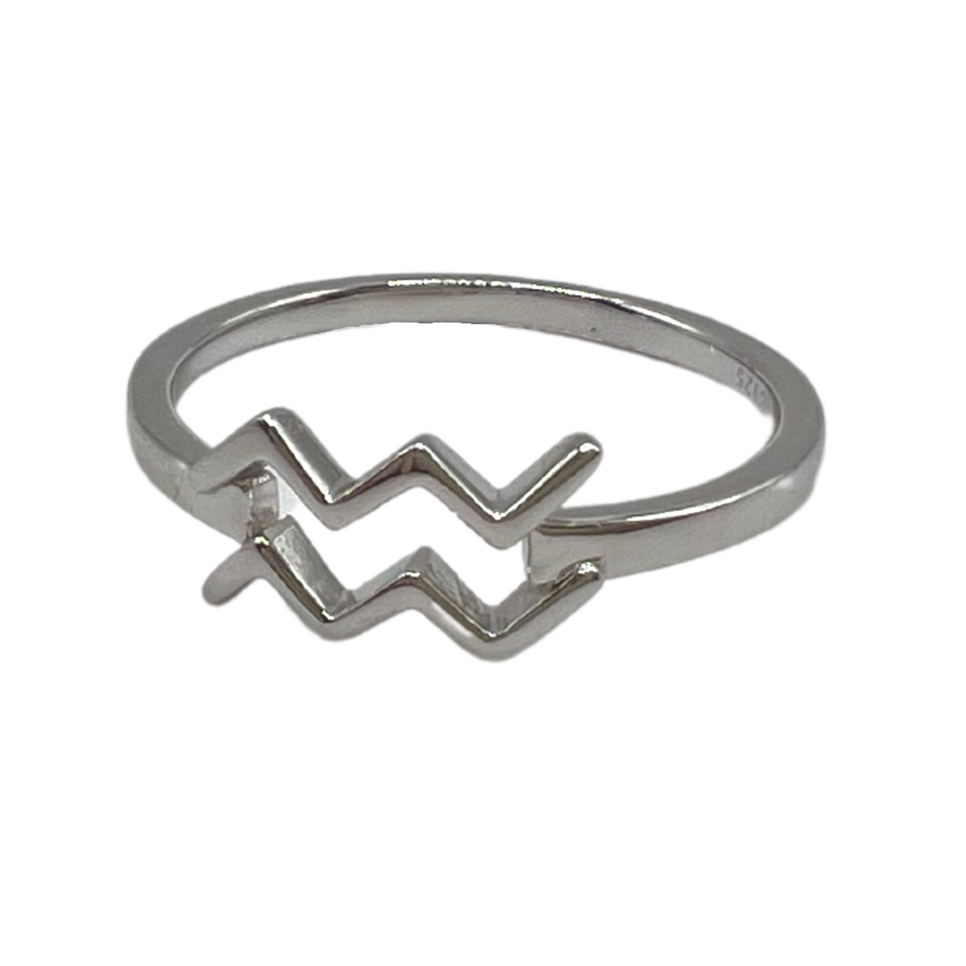 Aquarius Astrology Silver Ring