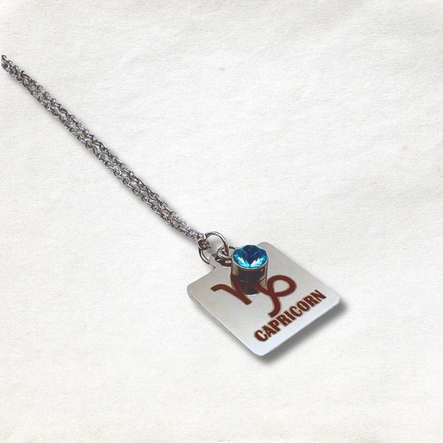 Zodiac Birthstone Necklace - Capricorn