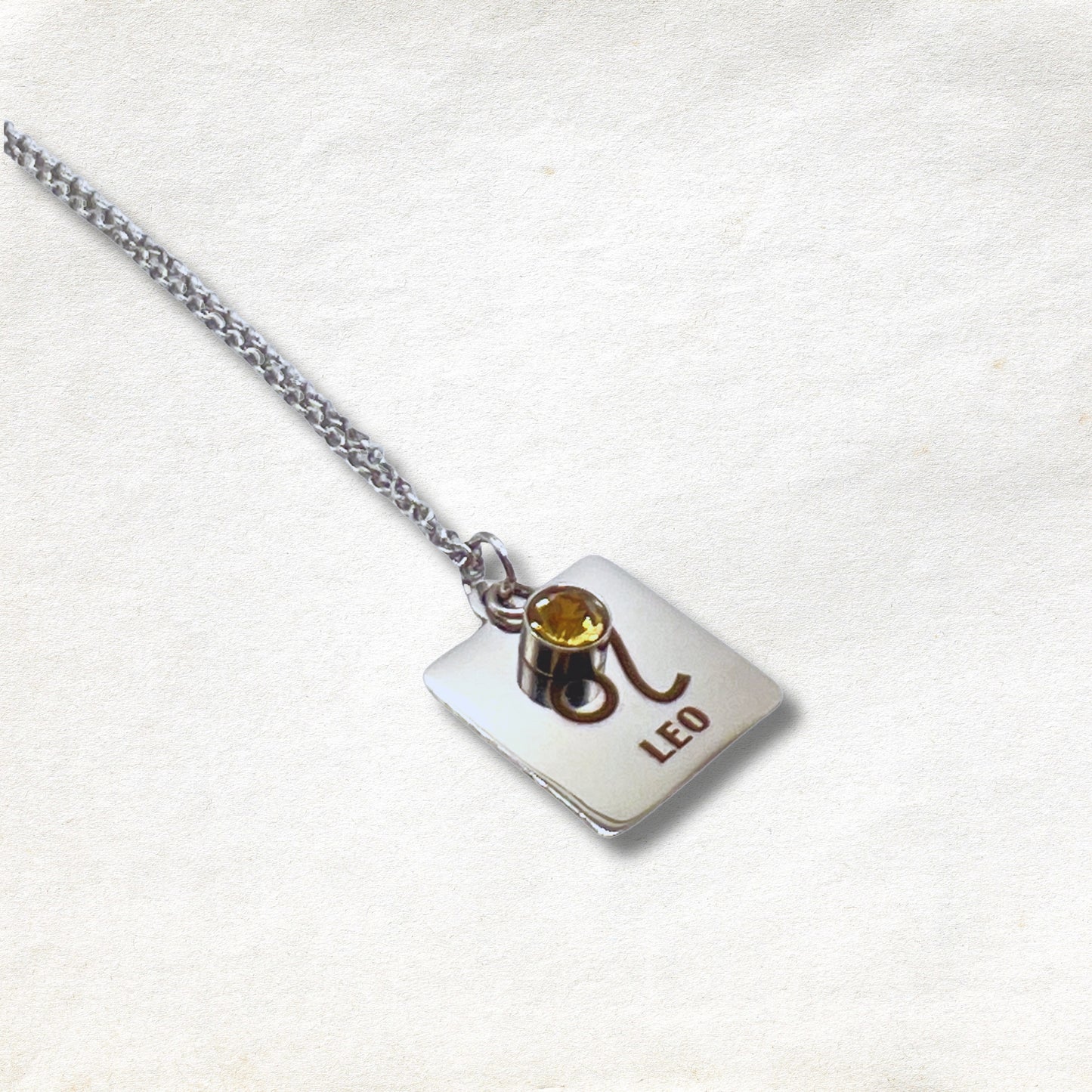 Zodiac Birthstone Necklace - Leo