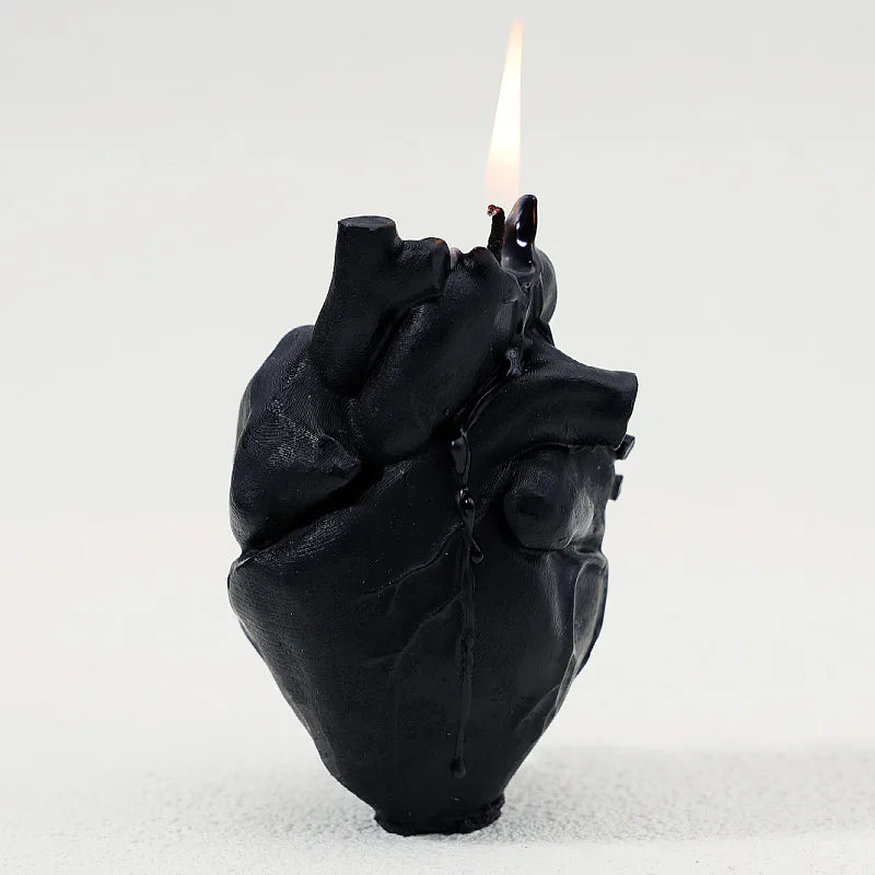 Heart Spell Candle black