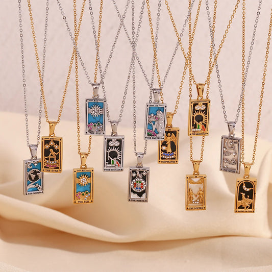 Tarot Card Crystal Necklaces