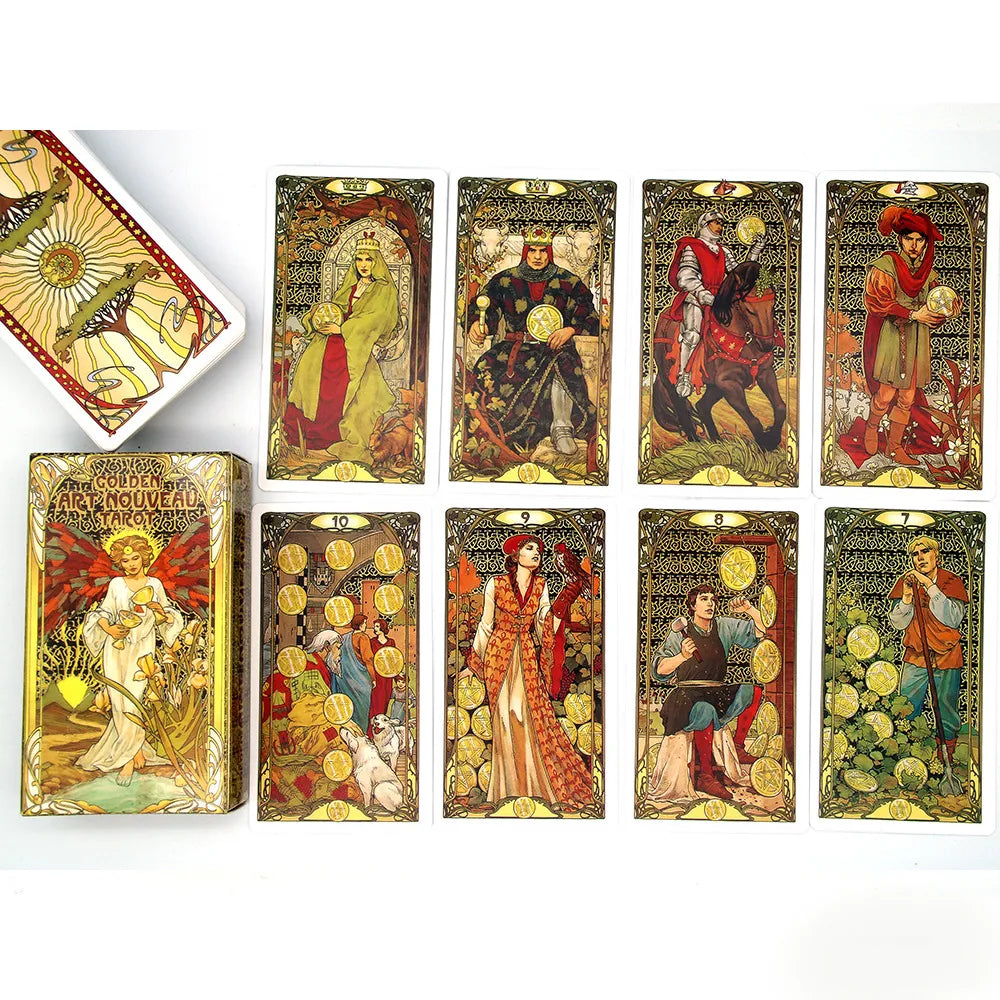 Golden Art Nouveau Tarot Cards