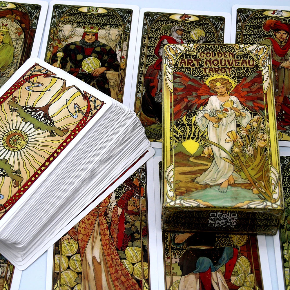 Golden Art Nouveau Tarot Cards