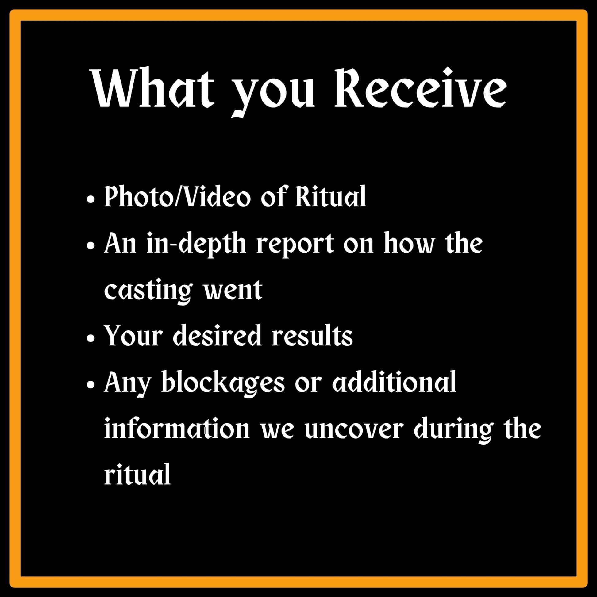 what you receive