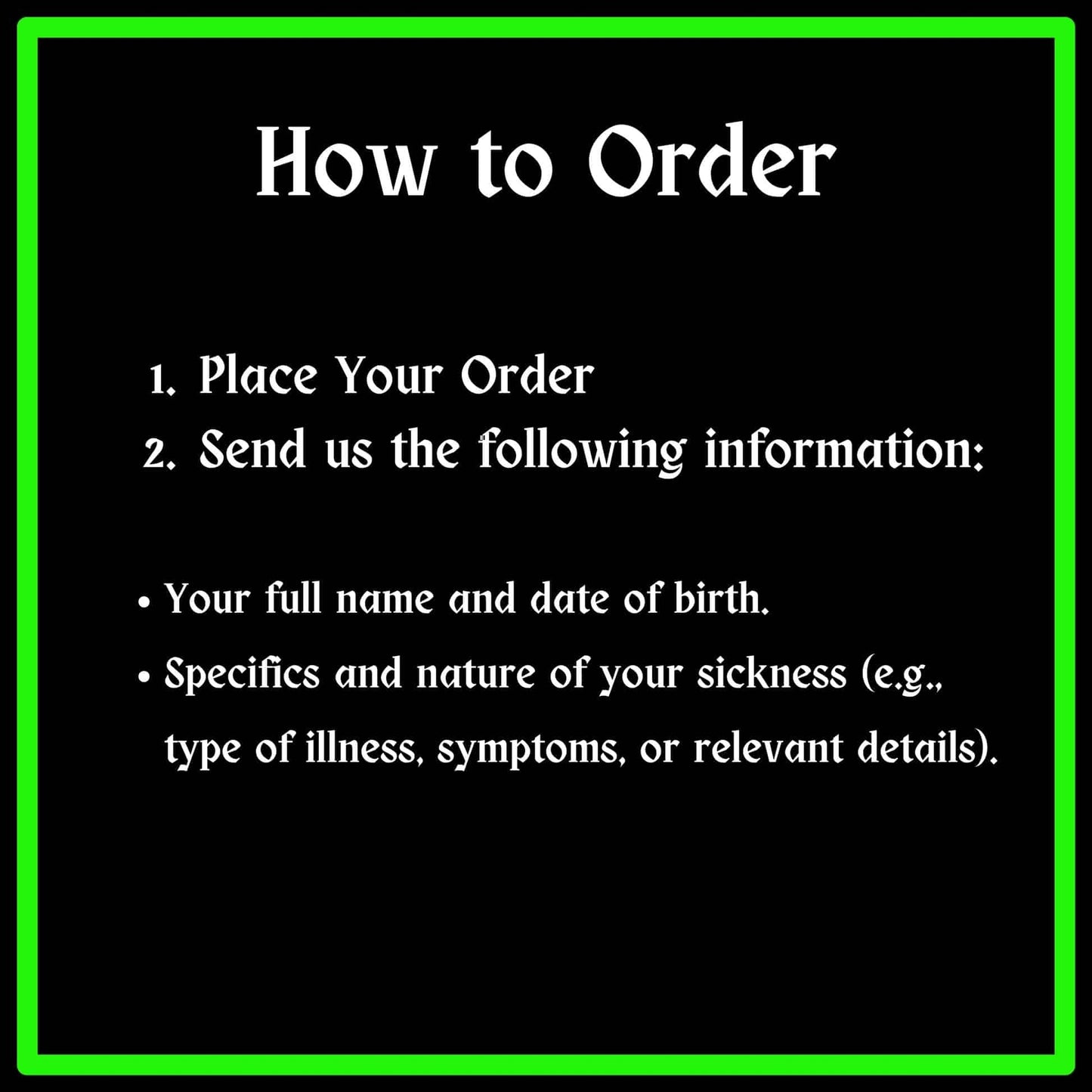 hoe to order