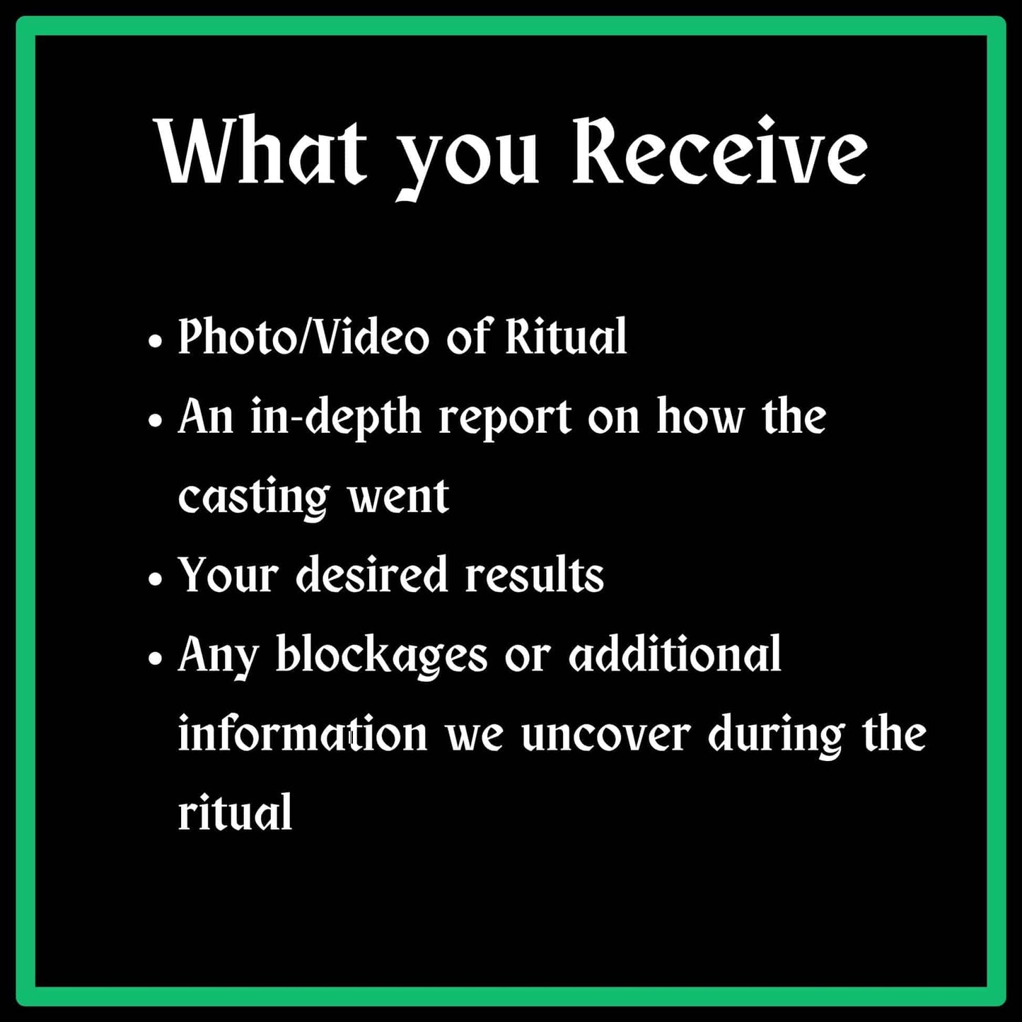 what you receive