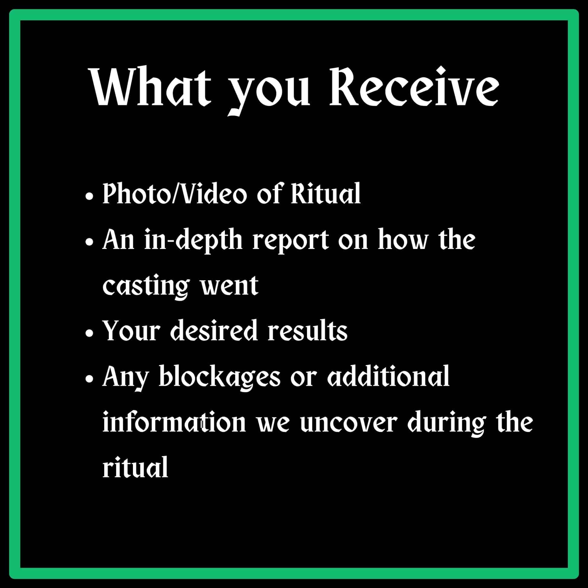 what you receive