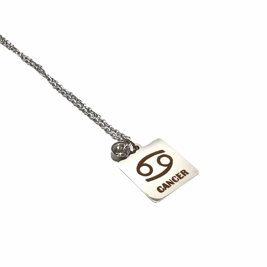 Zodiac Birthstone Necklace - Cancer