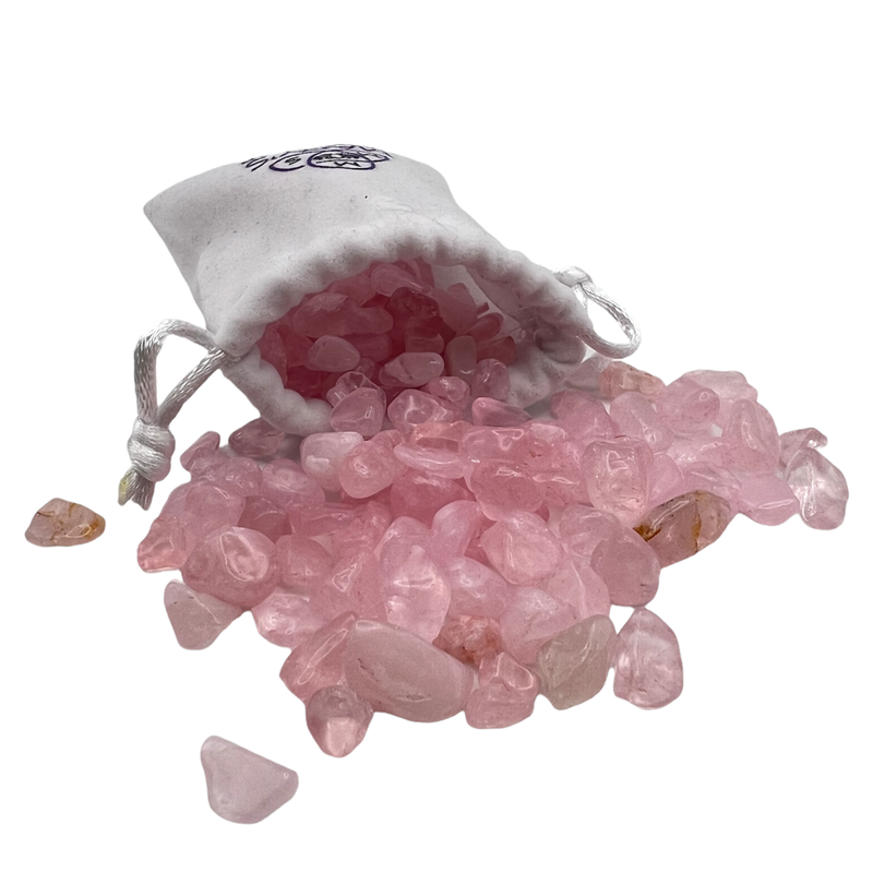 Crystal Bag Polished Rose Quartz