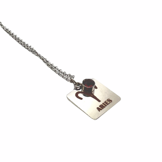 Zodiac Birthstone Necklace - Aries