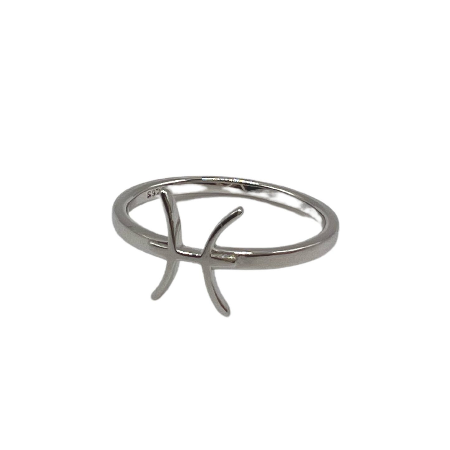 Astrology Silver Ring - Pisces