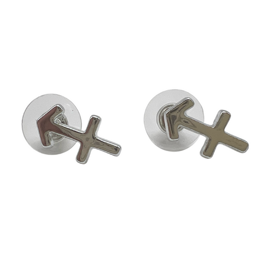 Astrology Silver Earrings - Sagittarius