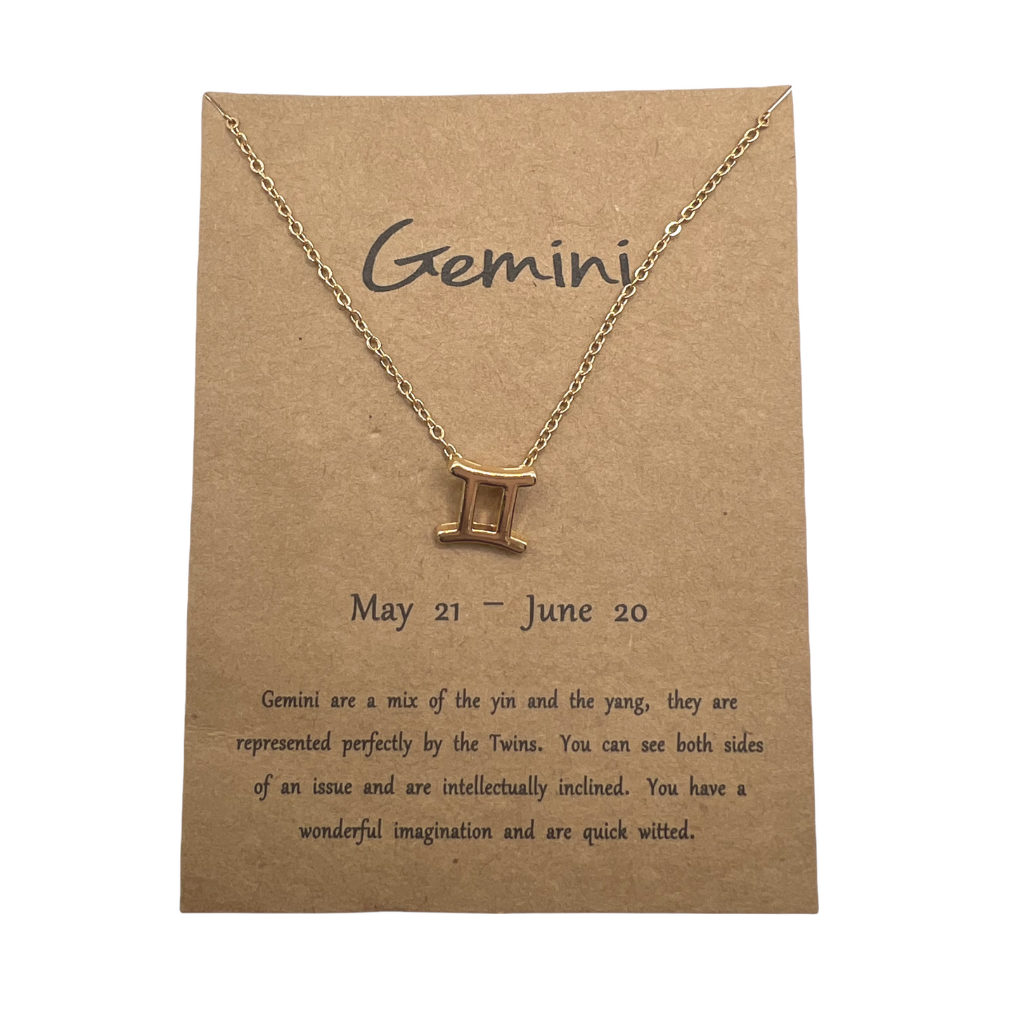 Astrology Gold Necklace - Gemini