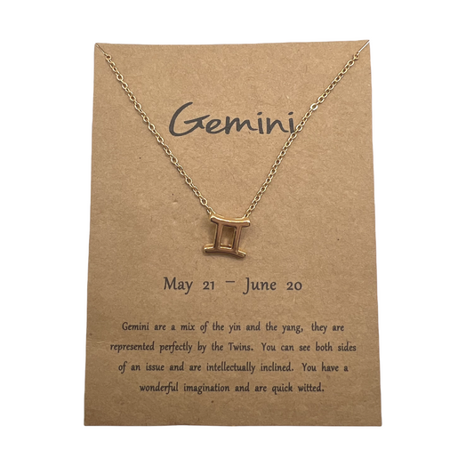 Astrology Gold Necklace - Gemini