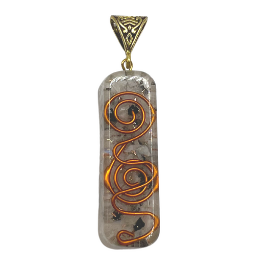 Orgone Healing Necklace - Tourmaline Quartz with Copper Quartz