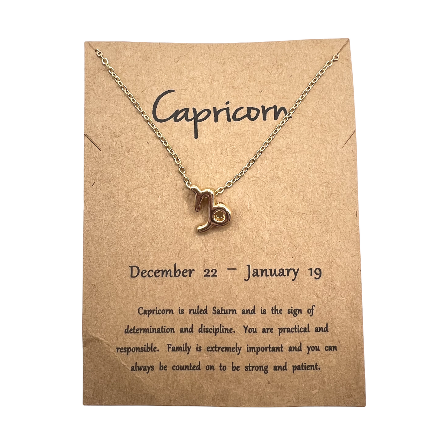 Astrology Gold Necklace - Capricorn