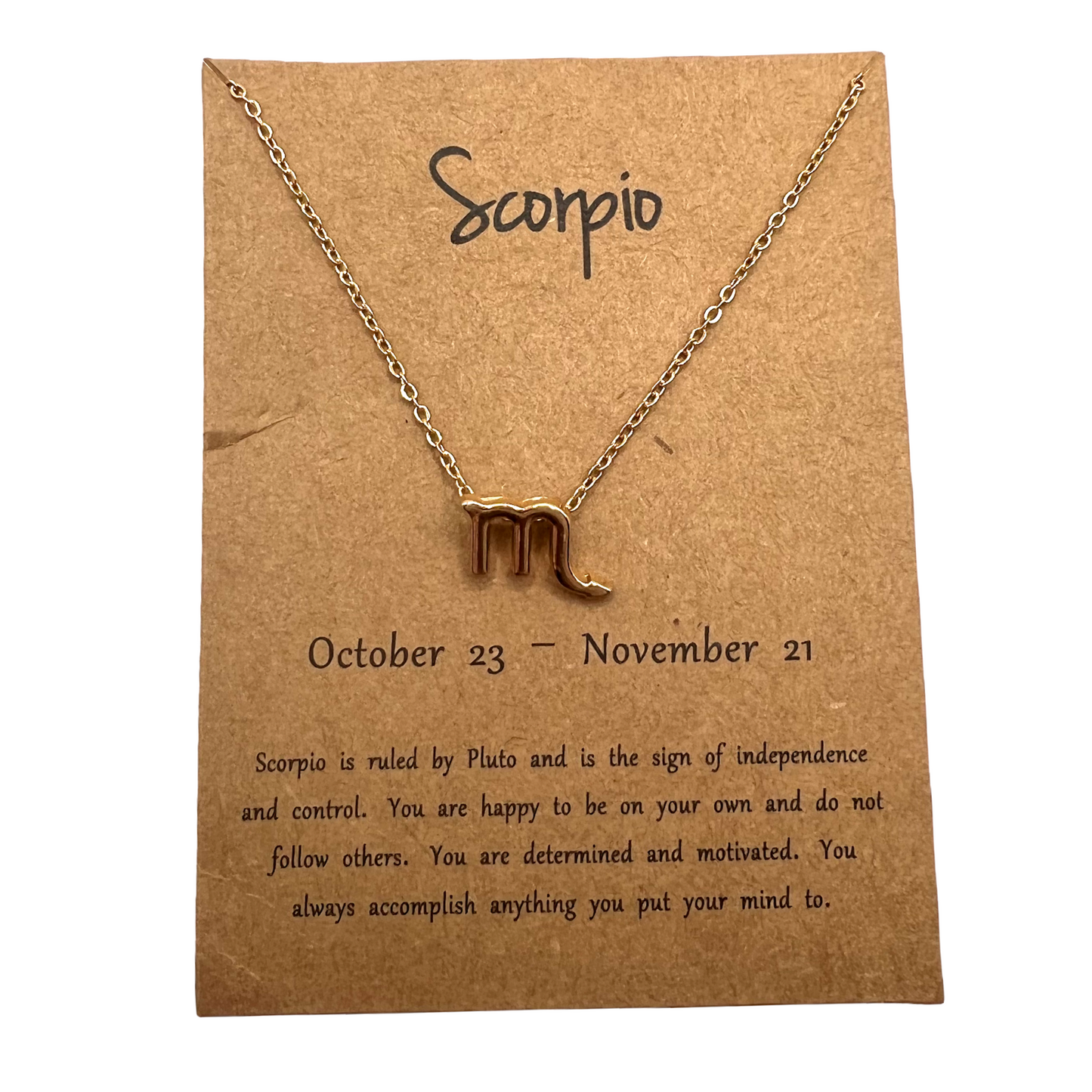 Astrology Gold Necklace - Scorpio