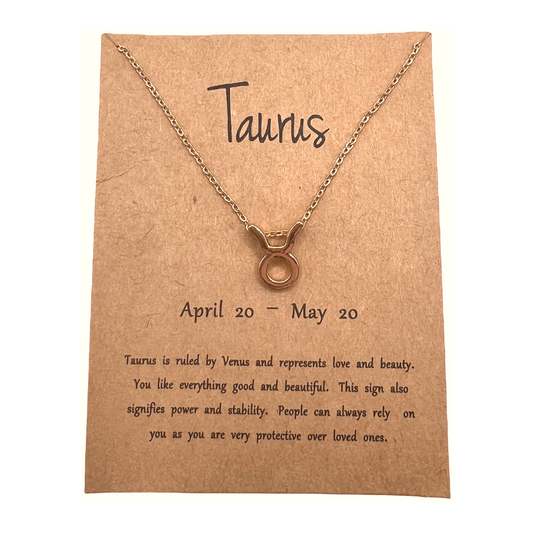 Astrology Gold Necklace - Taurus