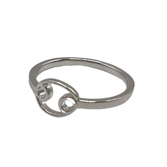 Astrology Silver Ring - Cancer