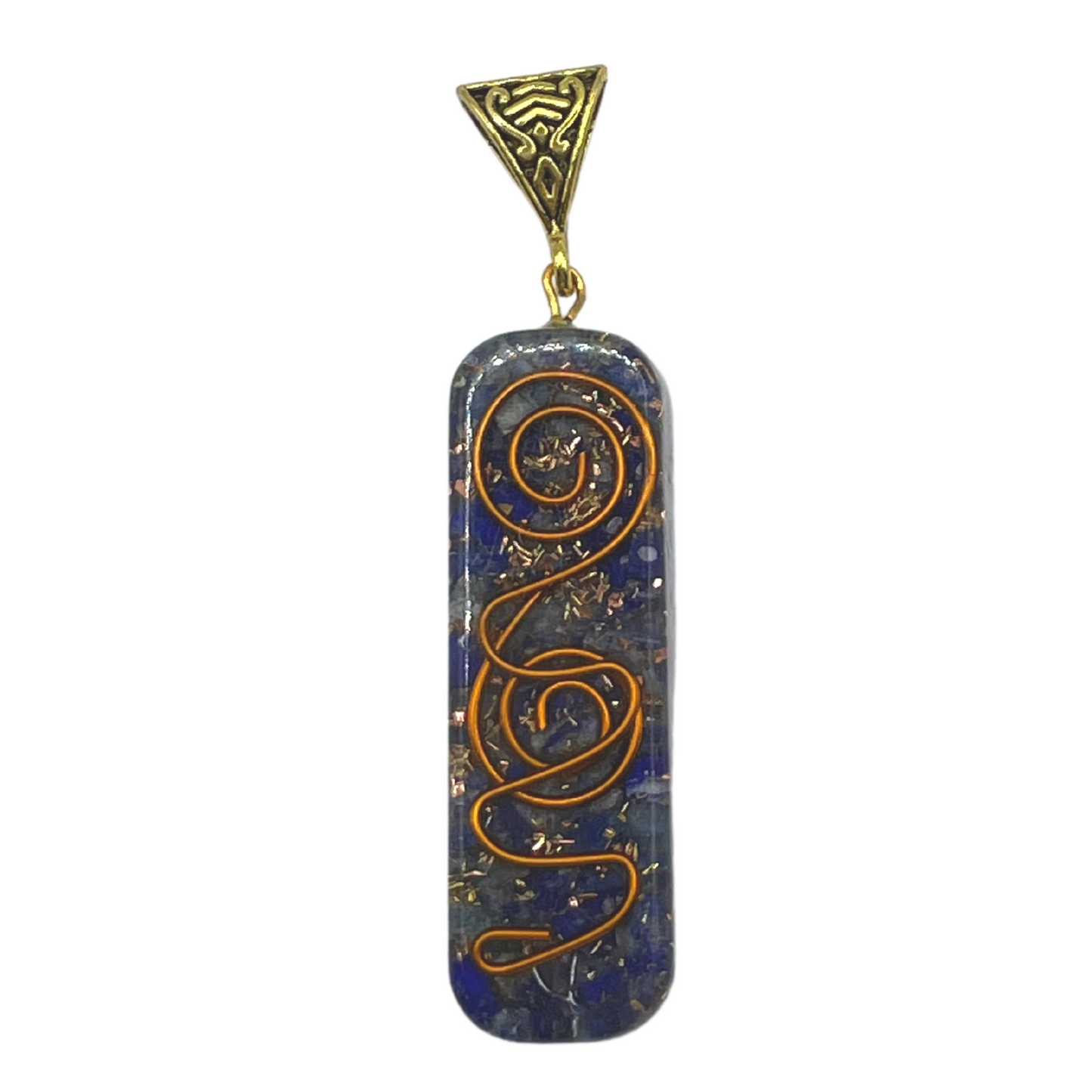 Orgone Healing Necklace - Lapis Lazuli with Copper Quartz