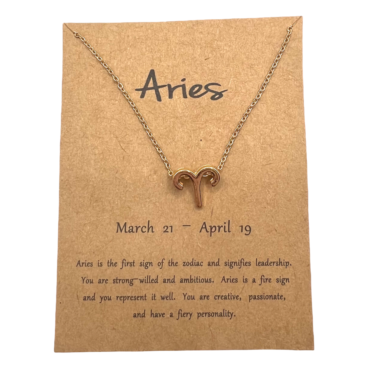 Astrology Gold Necklace - Aries